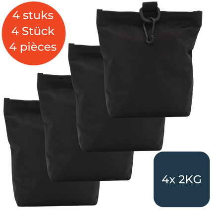 Schwarzer Sandsack - Set mit 4 Stück à 2 kg