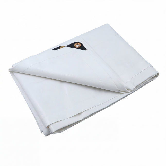 400 g/m² PVC Abdeckplane – Bodenplane – Bauplane – Weiß
