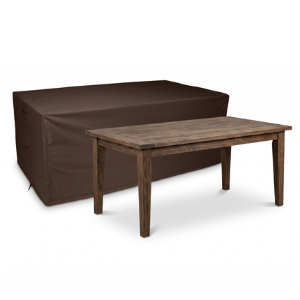 600D Schutzhülle für Gartentisch – Luxus Dunkelbraun