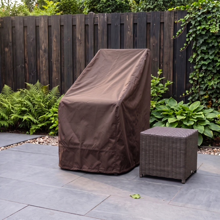 600D Schutzhülle für Gartenstuhl – Luxus Dunkelbraun