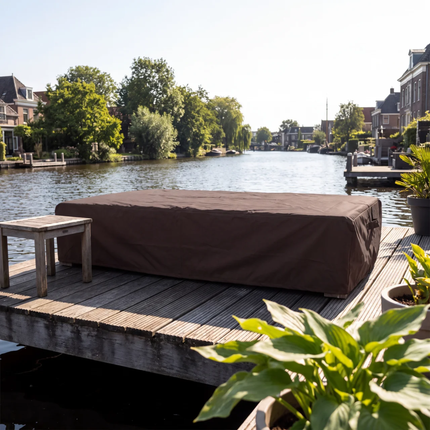 600D Schutzhülle für Gartenliegebett – Luxus Dunkelbraun