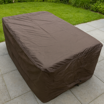 600D Schutzhülle für Gartentisch – Luxus Dunkelbraun