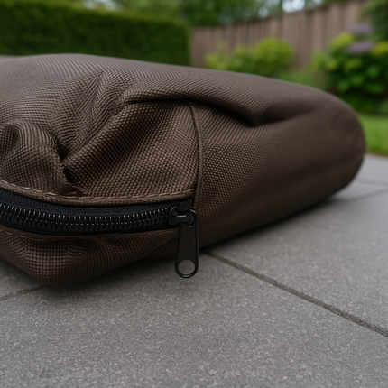 600D Schutzhülle für Gartentisch – Luxus Dunkelbraun
