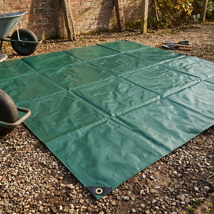 400 g/m² PVC Abdeckplane – Bodenplane – Bauplane – Grün