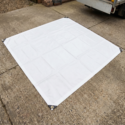 400 g/m² PVC Abdeckplane – Bodenplane – Bauplane – Weiß
