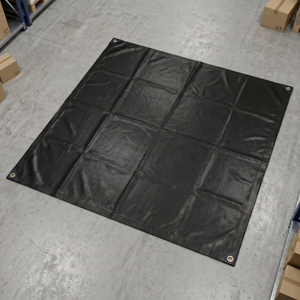400 g/m² PVC Abdeckplane – Bodenplane – Bauplane – Schwarz