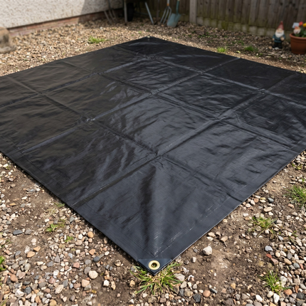 400 g/m² PVC Abdeckplane – Bodenplane – Bauplane – Schwarz