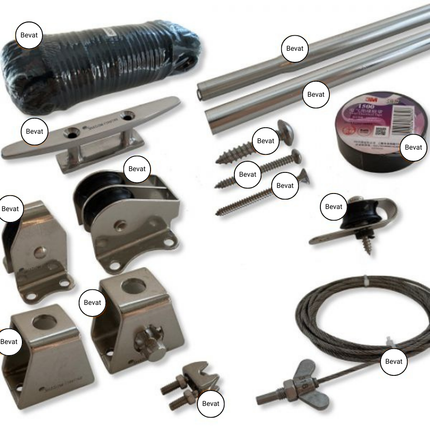 Schaduwdoeken Harmonicadoek Artic White