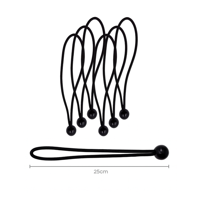 Set mit 6 Expanderseilen mit Kugel